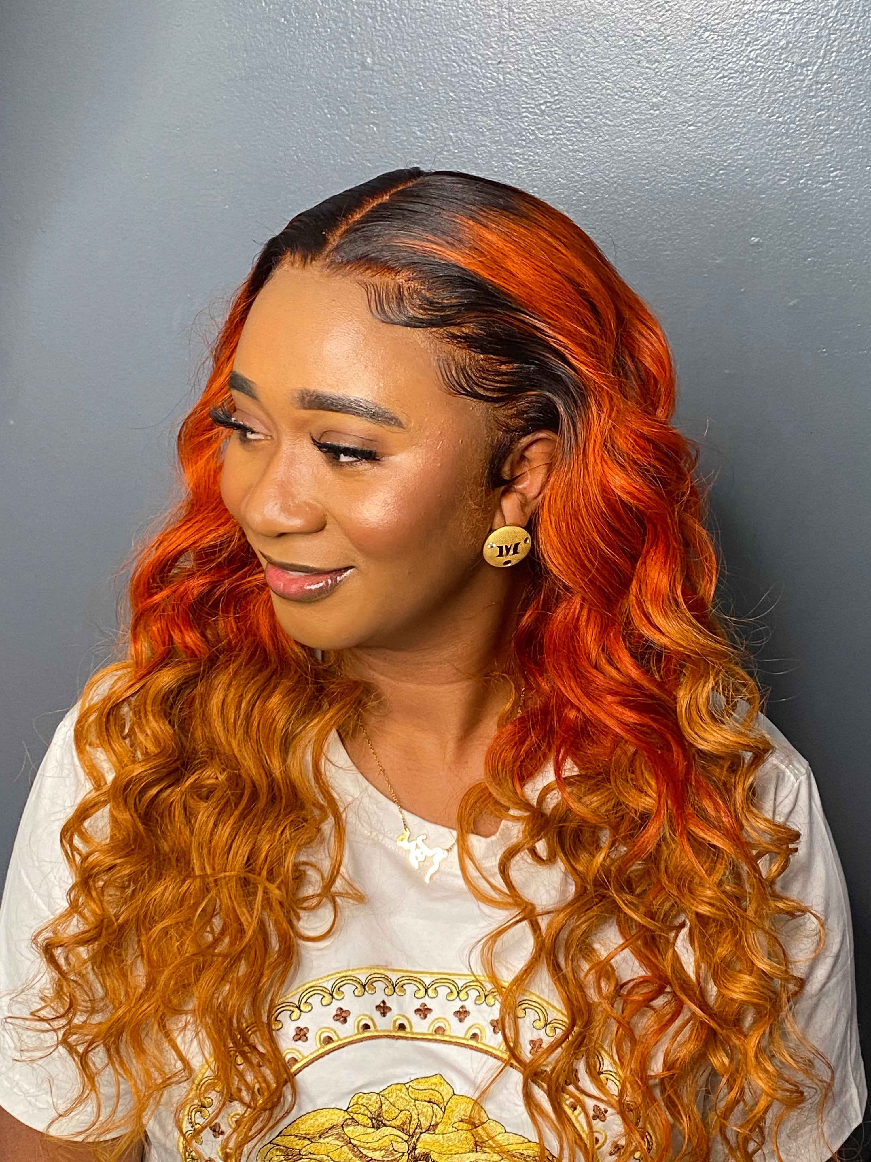 1b/orange spice Body Wave Wig