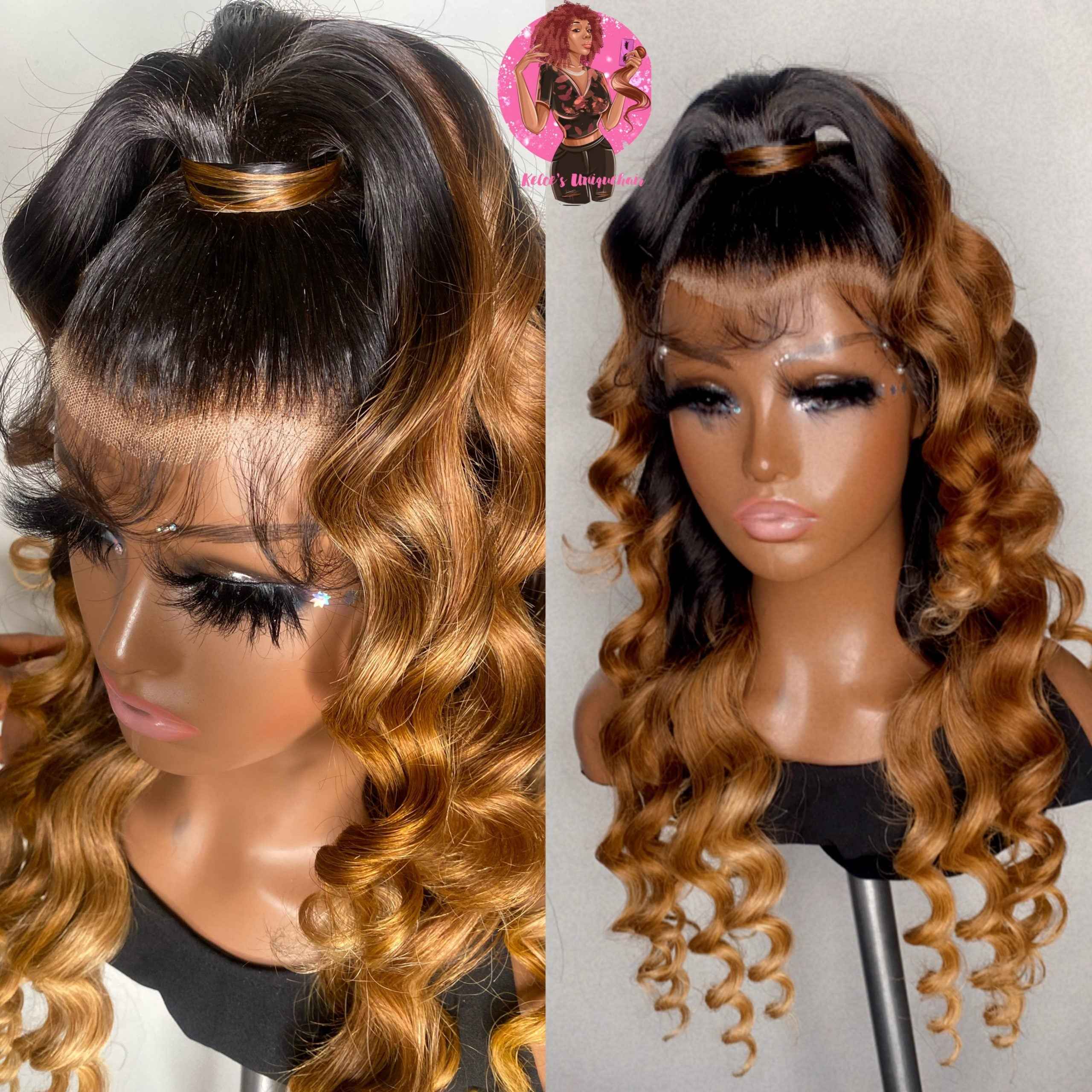 Ombré T1b/30/27 Lace Front Wig