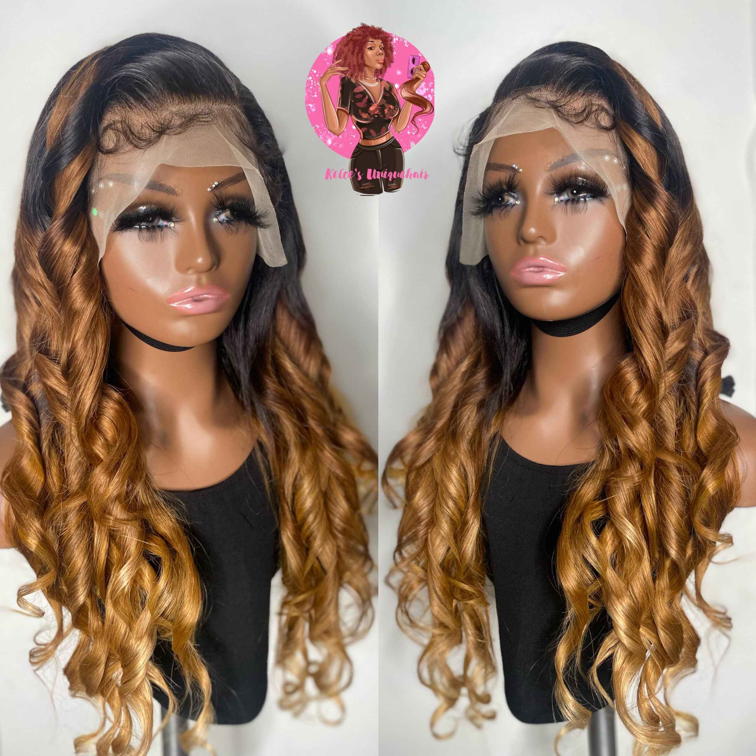 Ombré T1b/30/27 Lace Front Wig