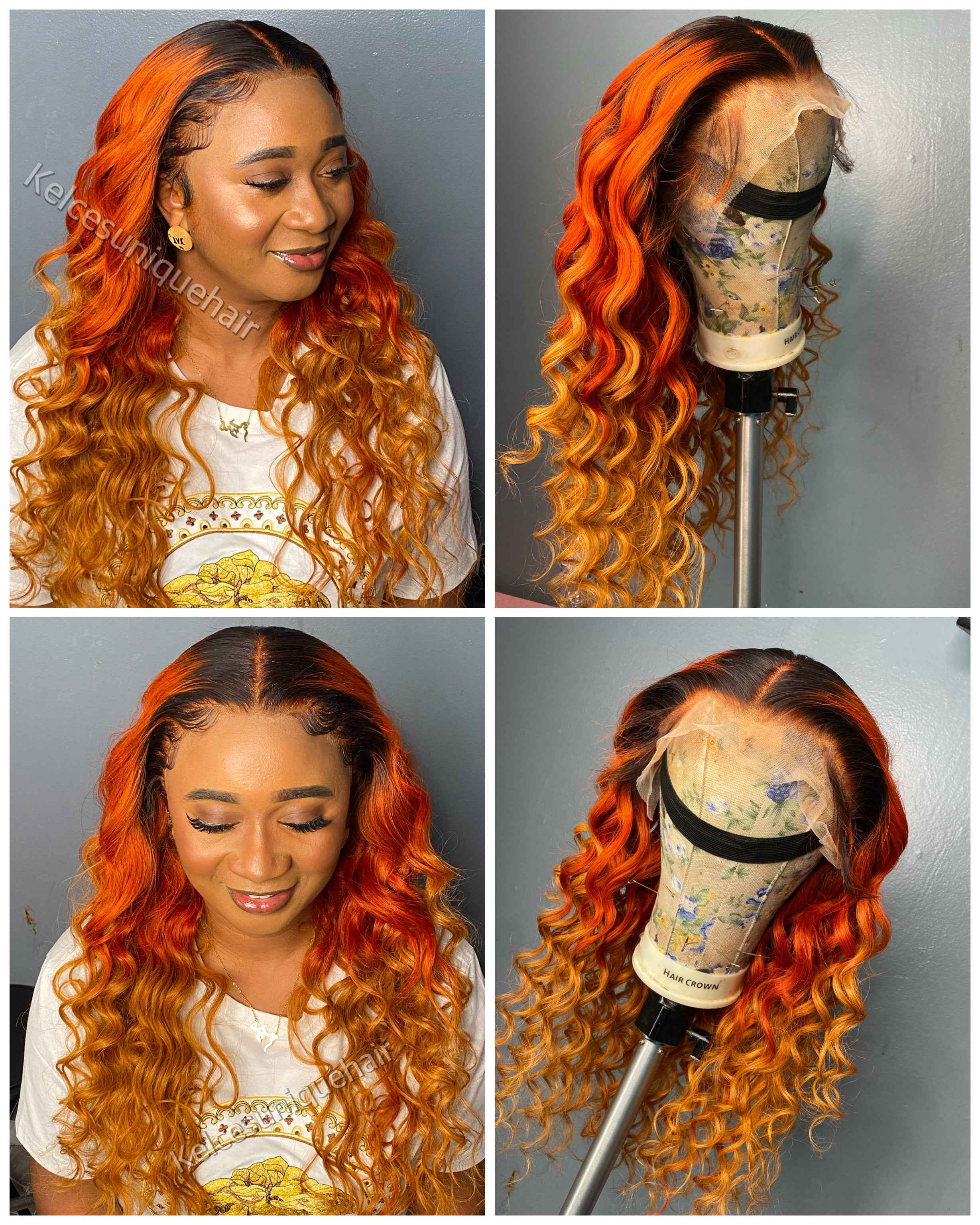 1b/orange spice Body Wave Wig