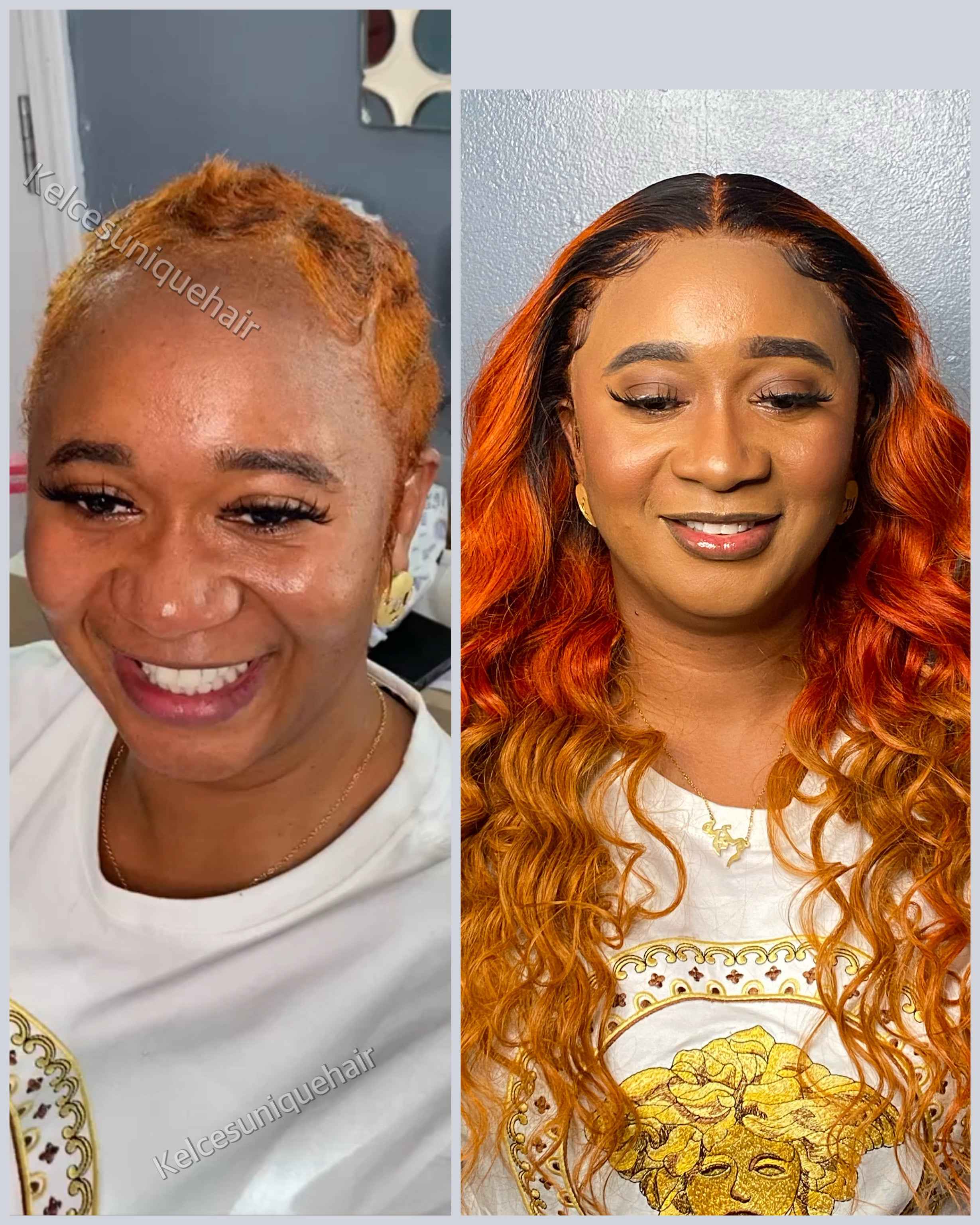 1b/orange spice Body Wave Wig