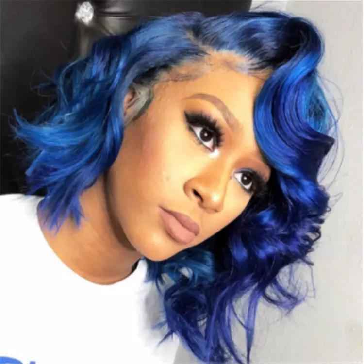 Blue Loose Wave HD Swiss Lace Wig