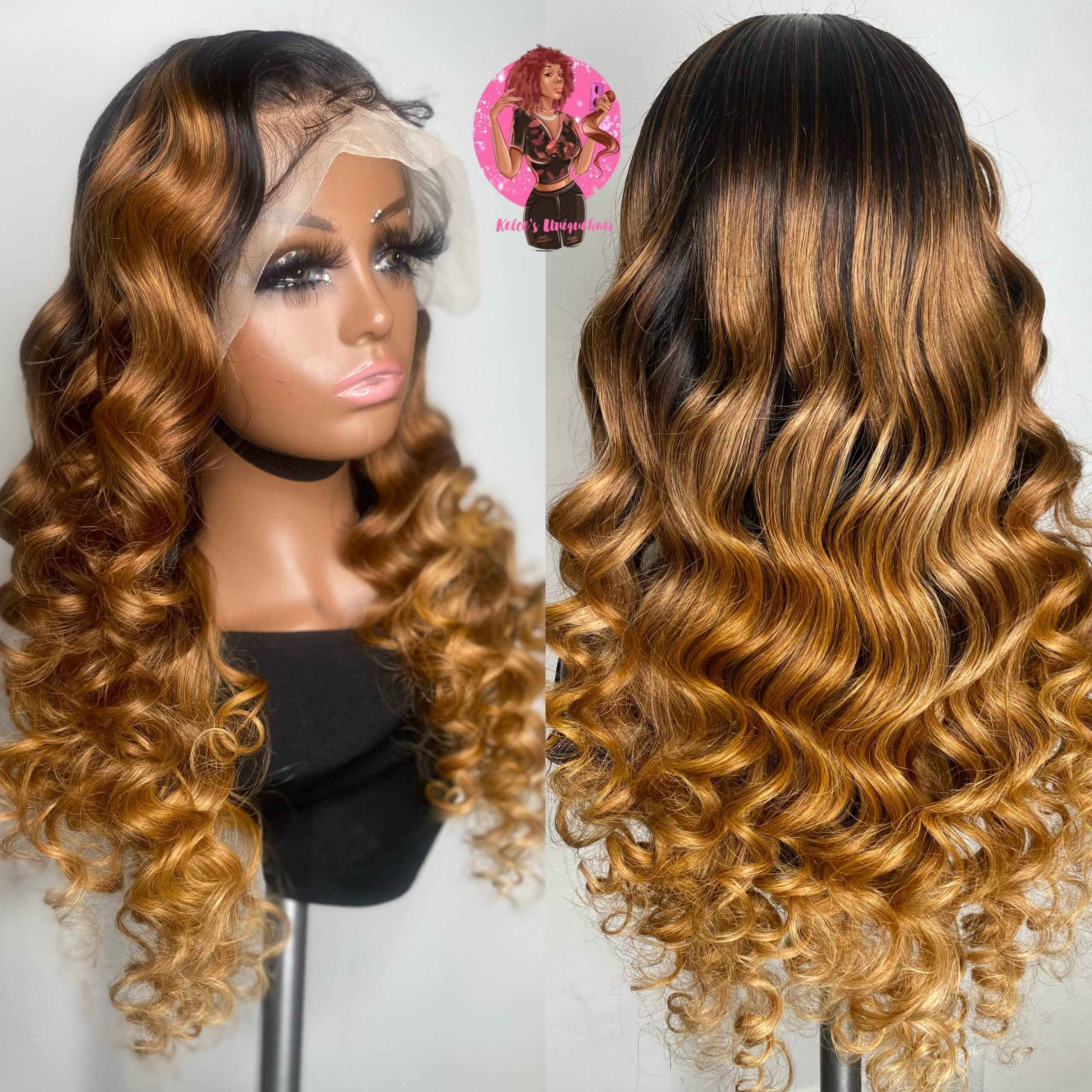 Ombré T1b/30/27 Lace Front Wig