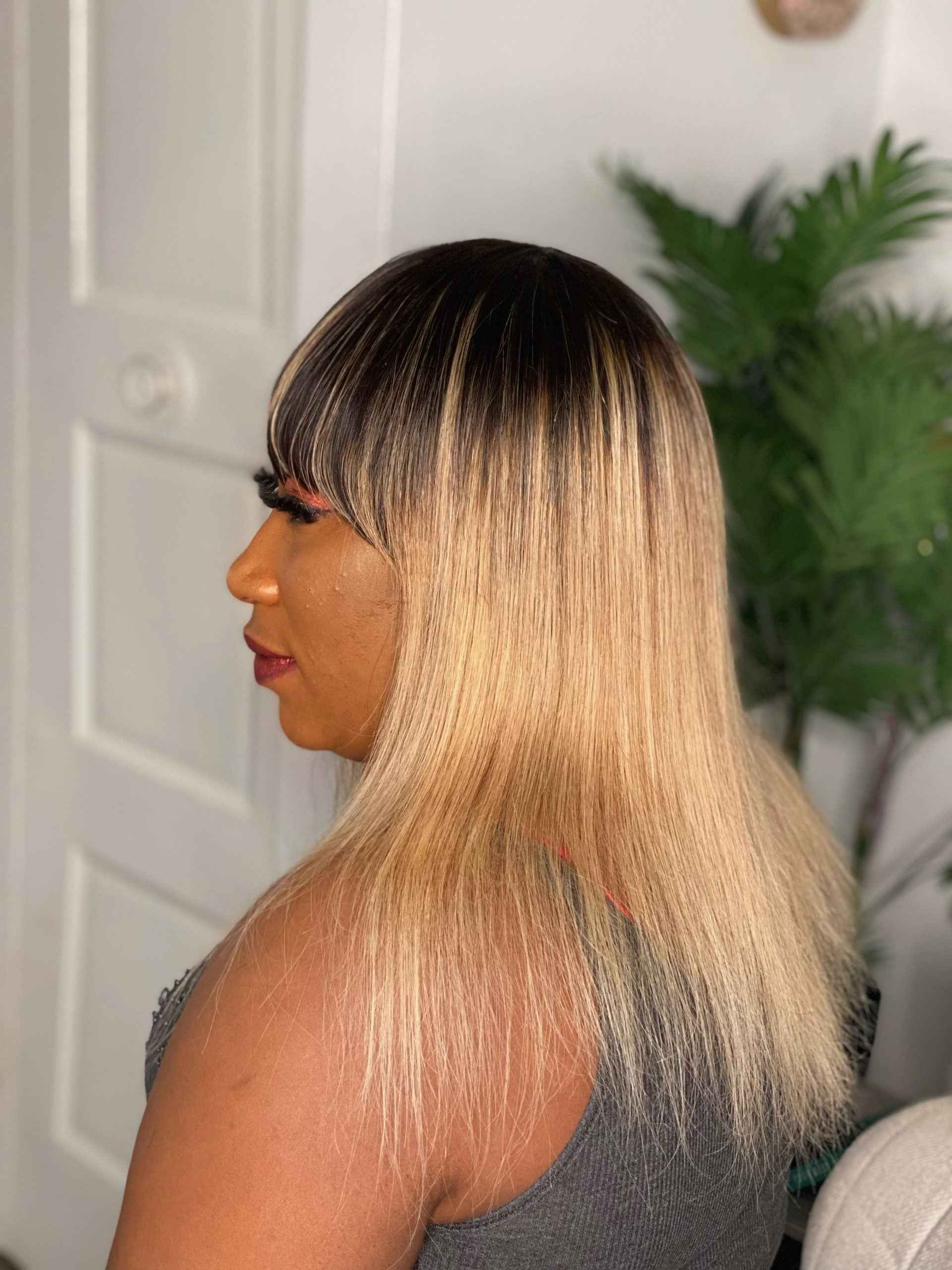 Dark Root Bang Blonde