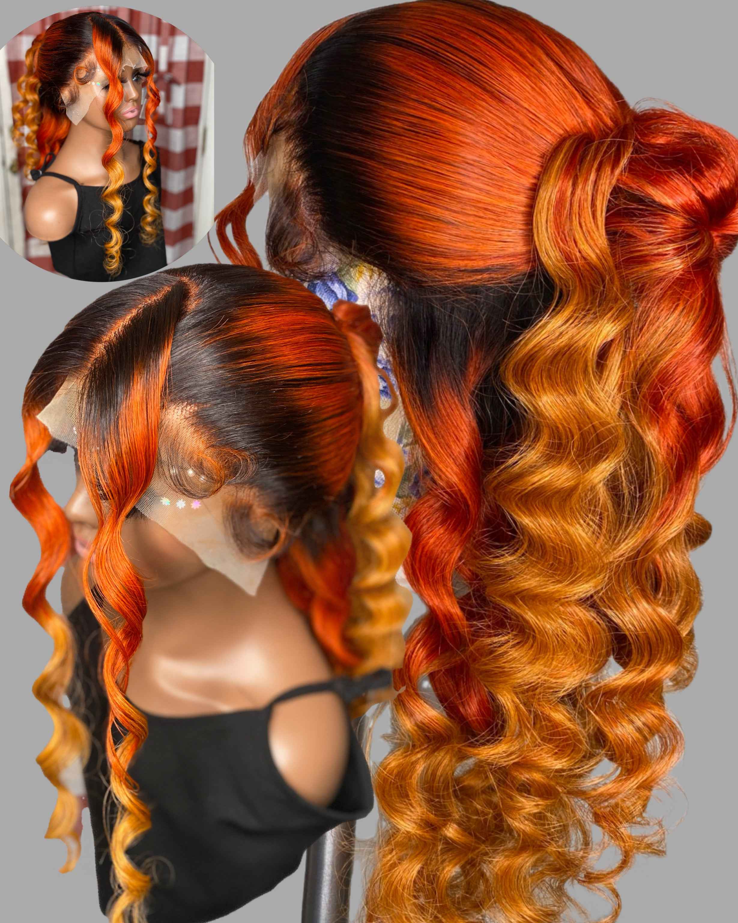 1b/orange spice Body Wave Wig