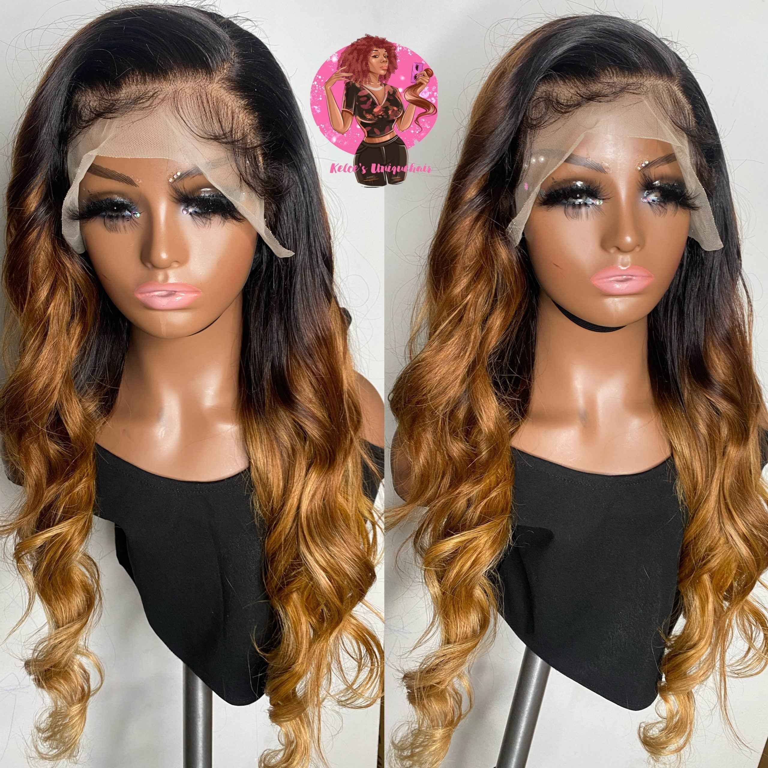 Ombré T1b/30/27 Lace Front Wig