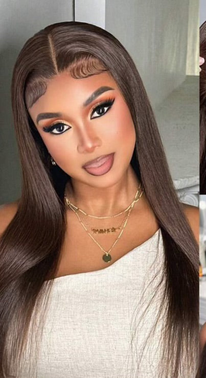 Kelcesuniquehair Chocolate Brown Human Hair Wig - Kelces Unique Hair
