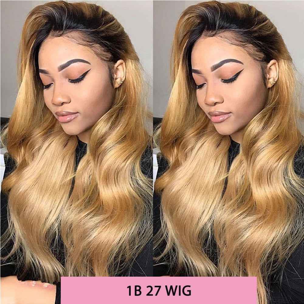 KelceUniqueHair 1B/27 Body Wave 4x4/13x4 Closure Wig