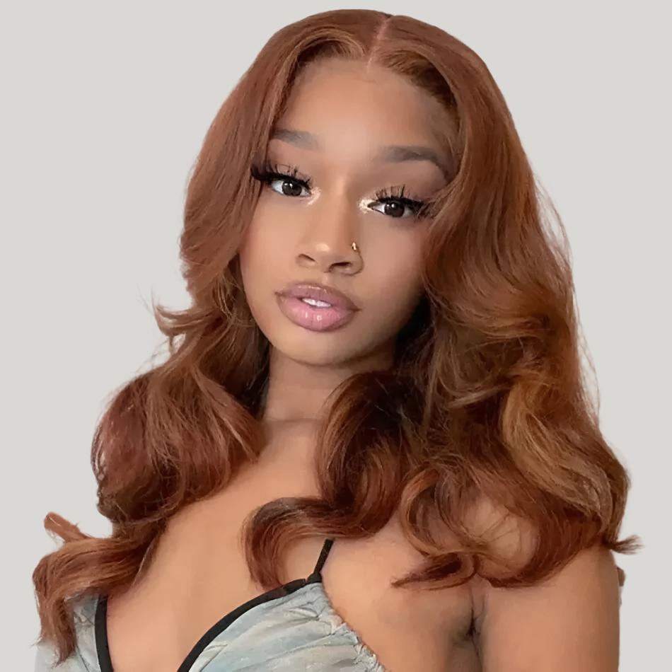 KelcesUniqueHair Chestnut Brown Human Hair 6X9 Closure Wig - Kelces Unique Hair