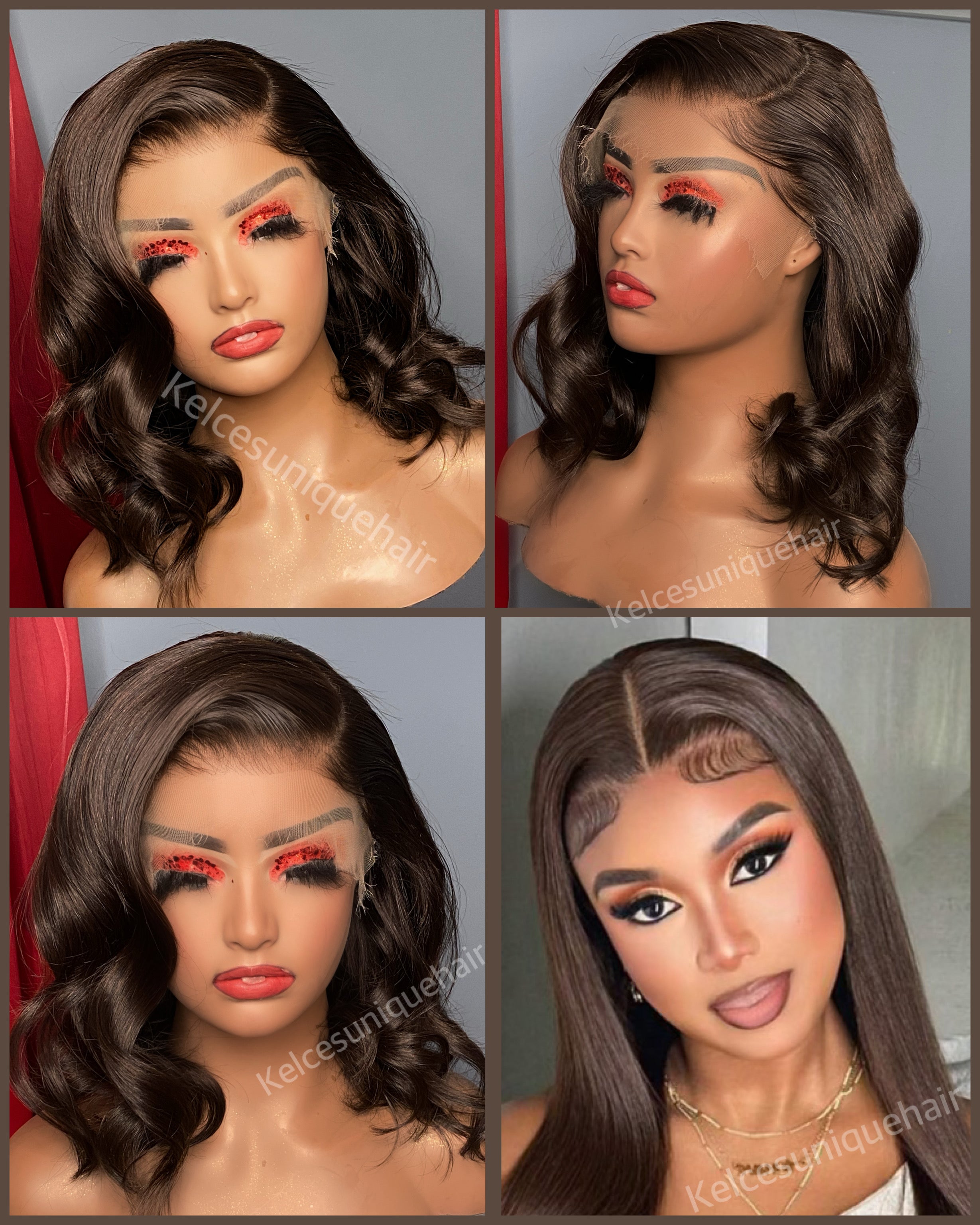 Kelcesuniquehair Chocolate Brown Human Hair Wig - Kelces Unique Hair