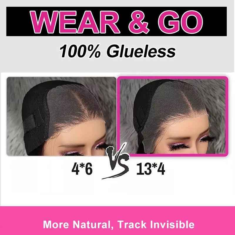 Kinky Straight Glueless Wig