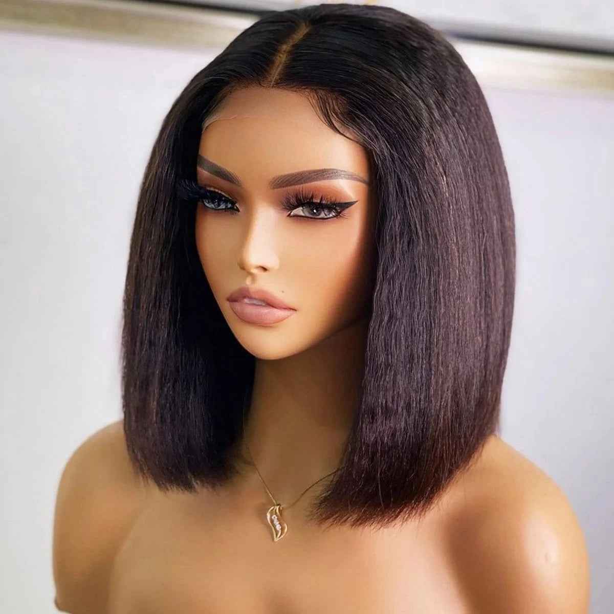 Kinky Straight Glueless Wig