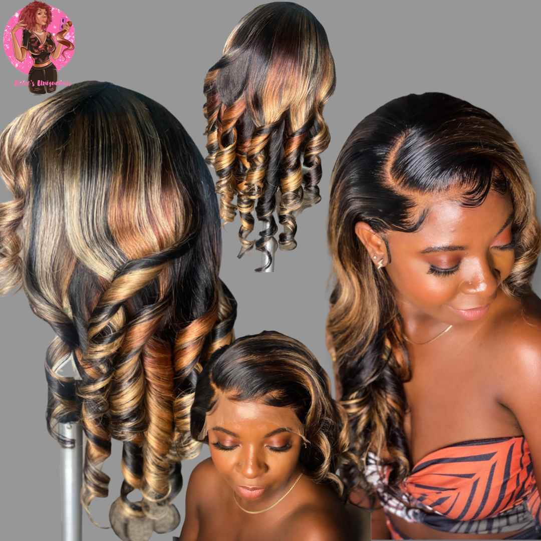 Highlights ombré wig - Kelces Unique Hair