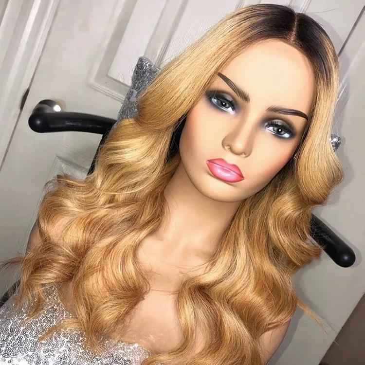 KelceUniqueHair 1B/27 Body Wave 4x4/13x4 Closure Wig