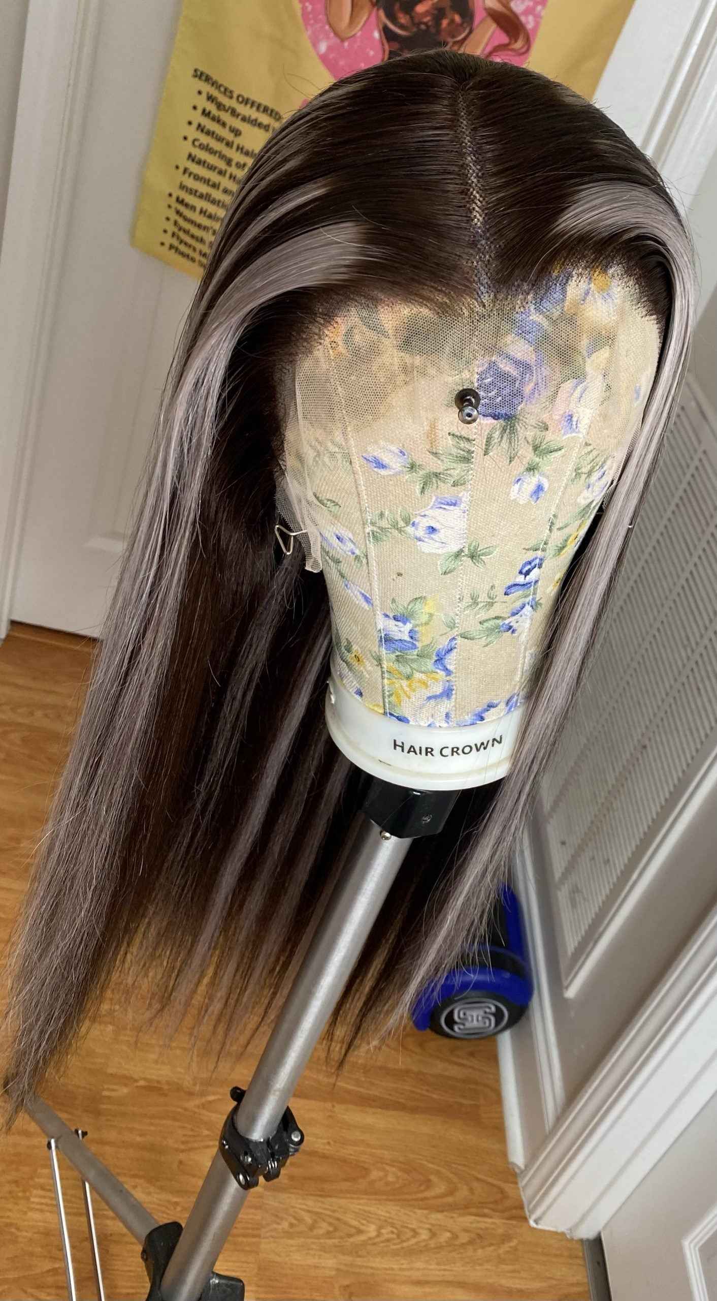 1B/silver Straight Piano Wig