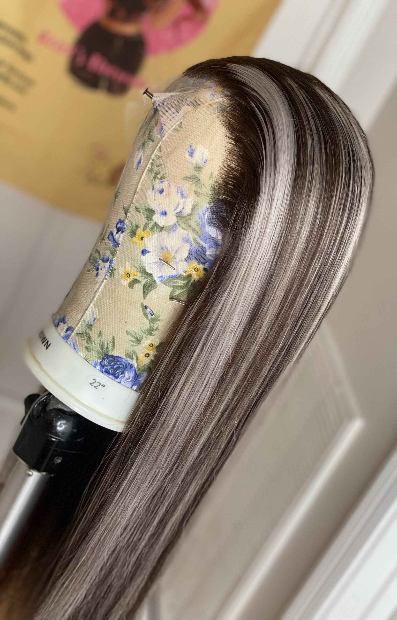 1B/silver Straight Piano Wig