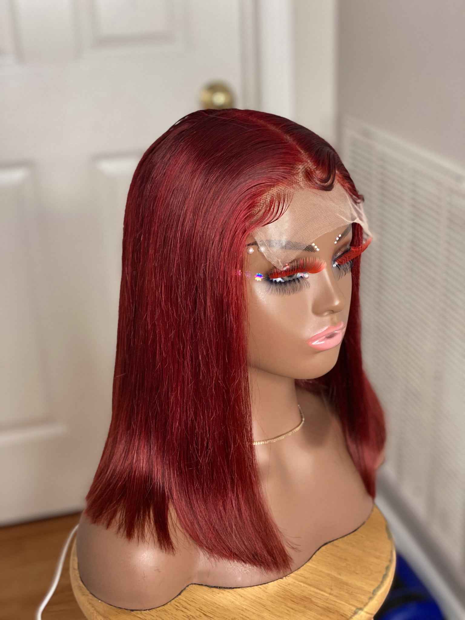 Burgundy Bob Wig