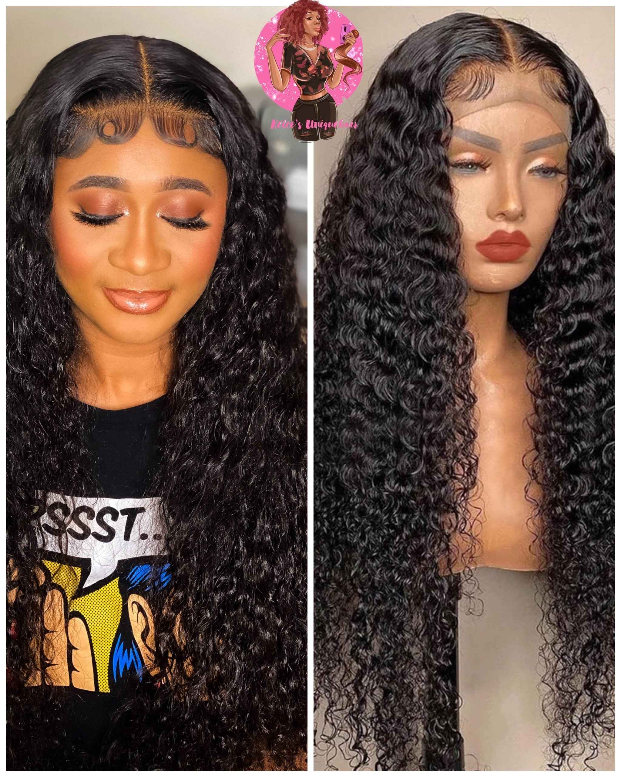 5x5 Water Wave wig HD lace