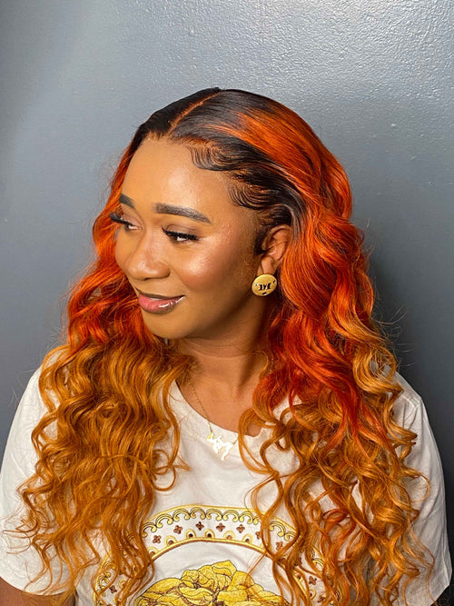 1b/orange spice Body Wave Wig