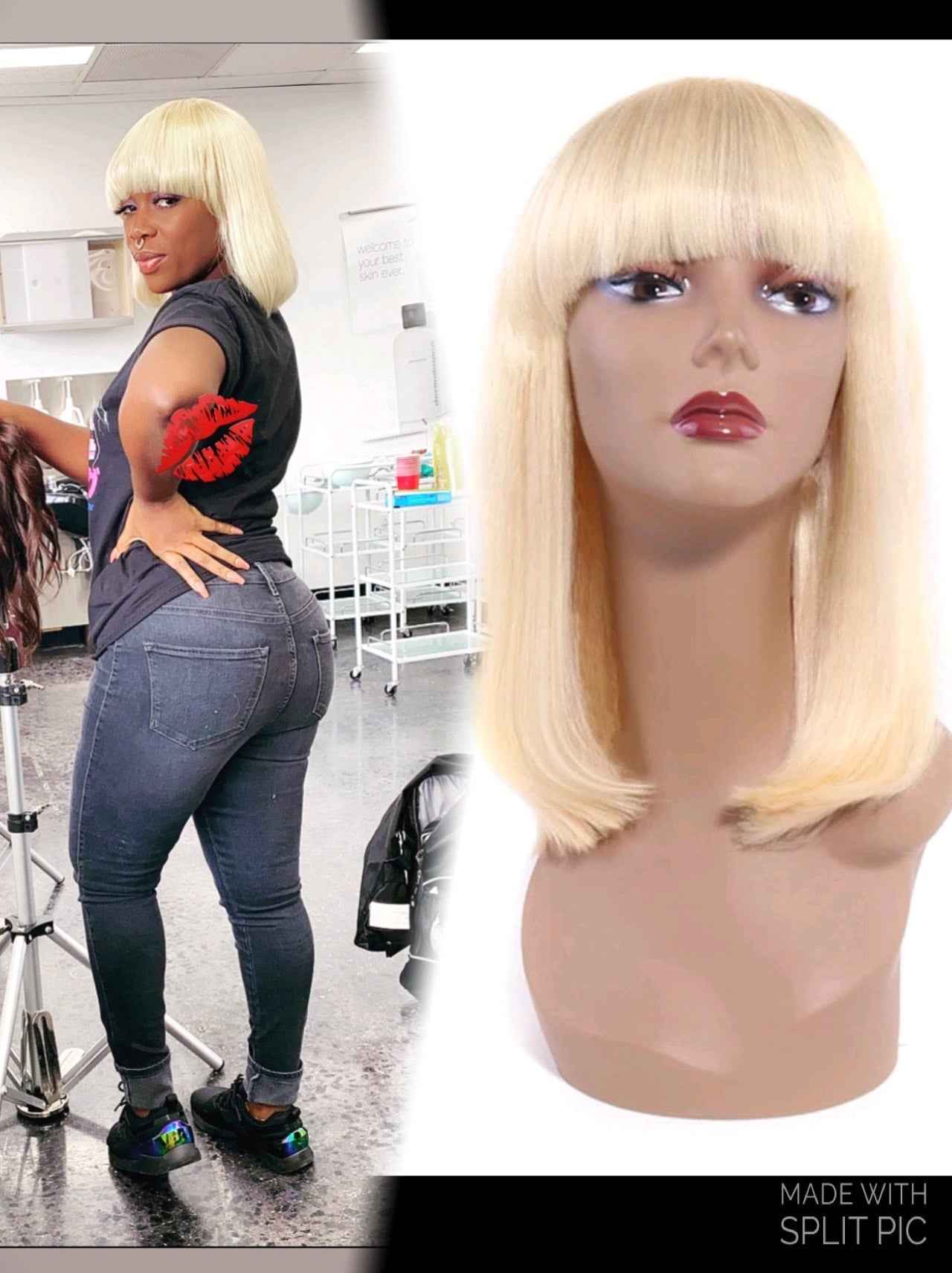 613 bang machine weft wig