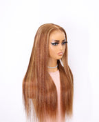 KelcesUniqueHair Chestnut Brown Human Hair 6X9 Closure Wig - Kelces Unique Hair