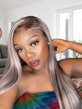 1B/Silver Piano Straight Wig