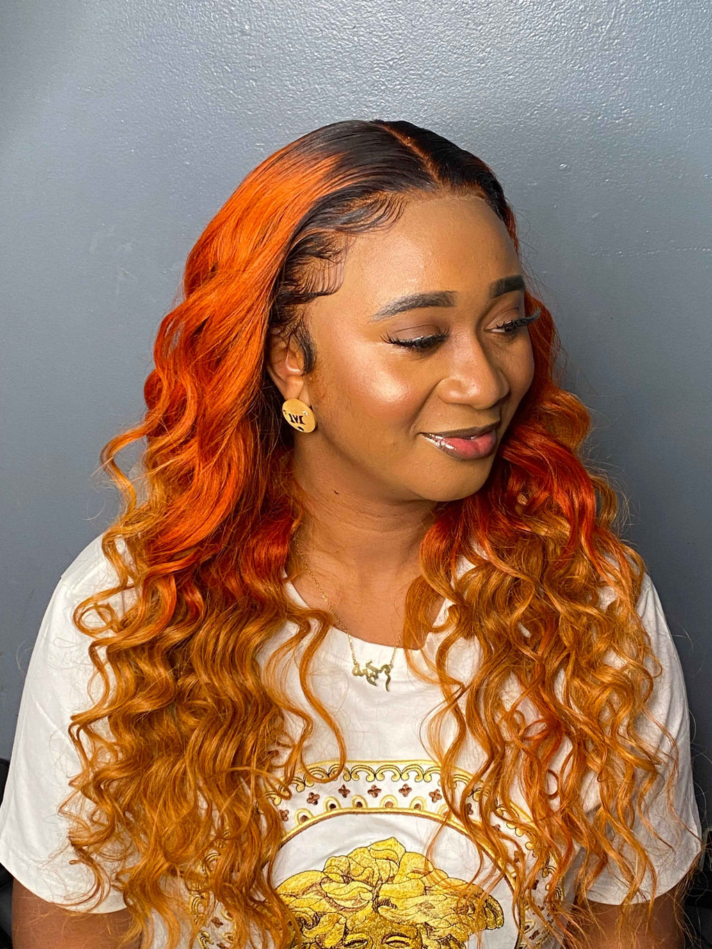 1b/orange spice Body Wave Wig