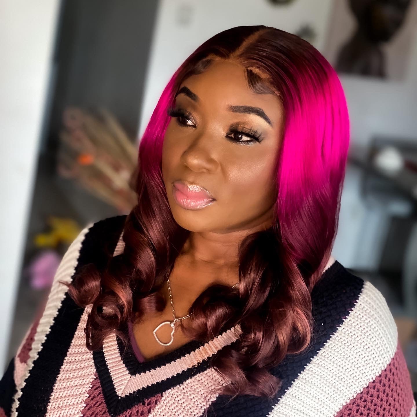 Hot Pink Stelle/HoneyBrown - Kelces Unique Hair