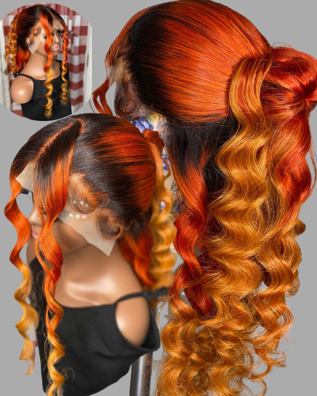 1b/orange spice Body Wave Wig