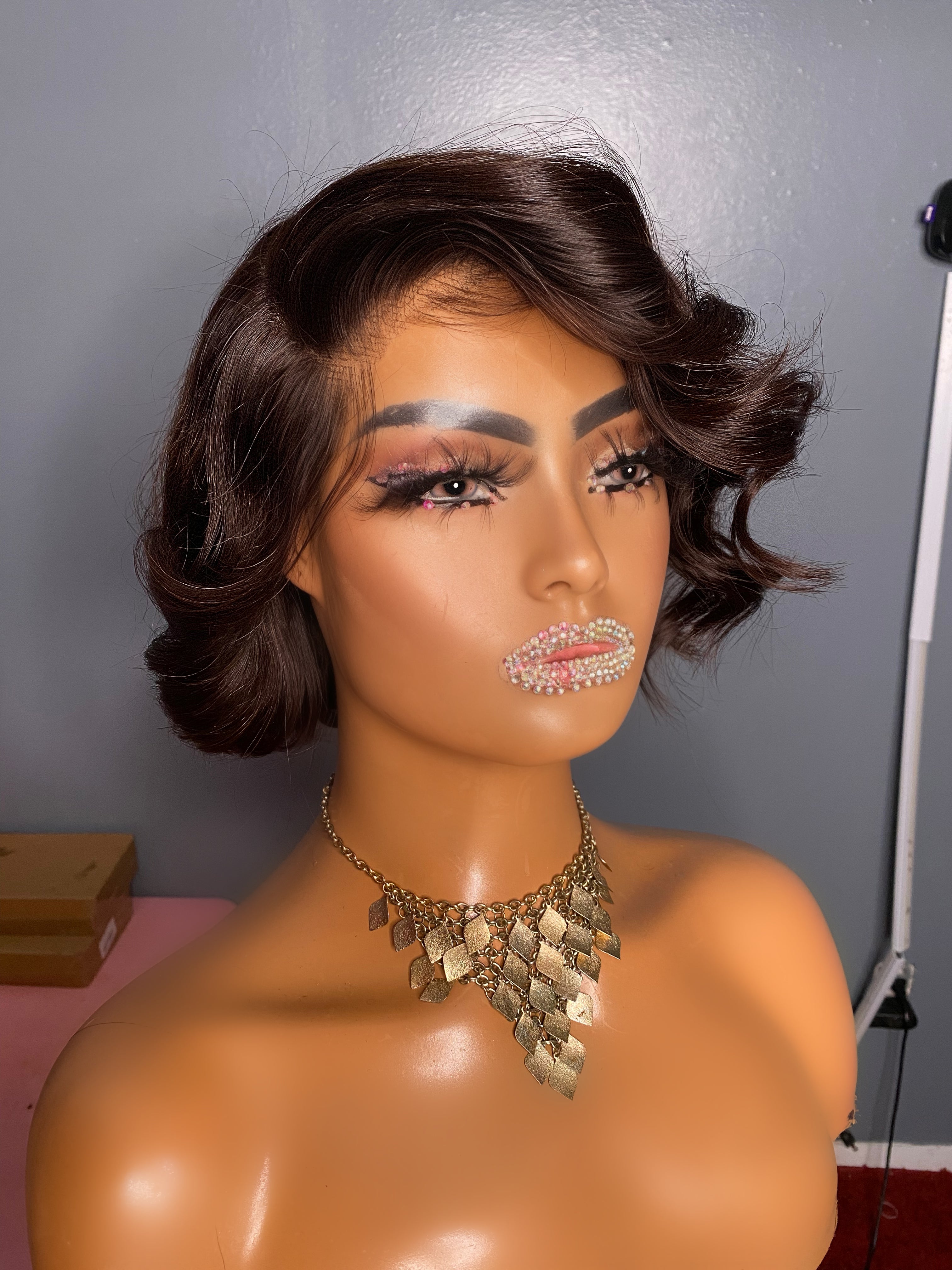 Kelcesuniquehair Chocolate Brown Human Hair Wig - Kelces Unique Hair