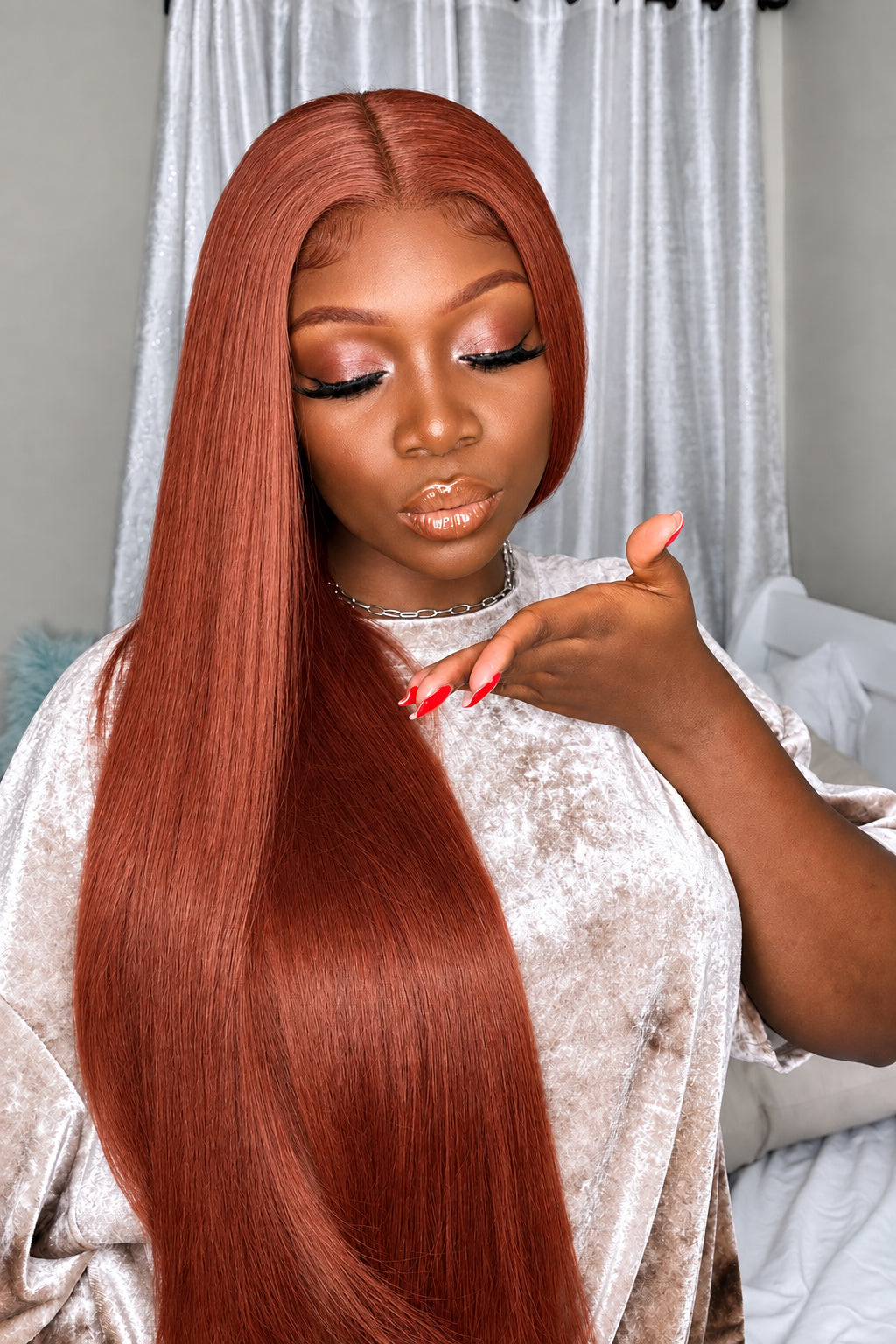 Copper Straight Wig
