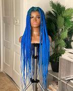 Blue Braids Full Lace Wig