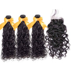 Water wave 3 bundles + 5X5 Closure
