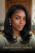 Yaki Straight 9x6 Pre-Cut Transparent Lace Wear Go Glueless Wig