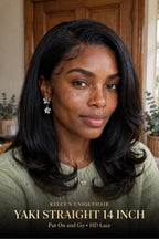 Yaki Straight 9x6 Pre-Cut Transparent Lace Wear Go Glueless Wig