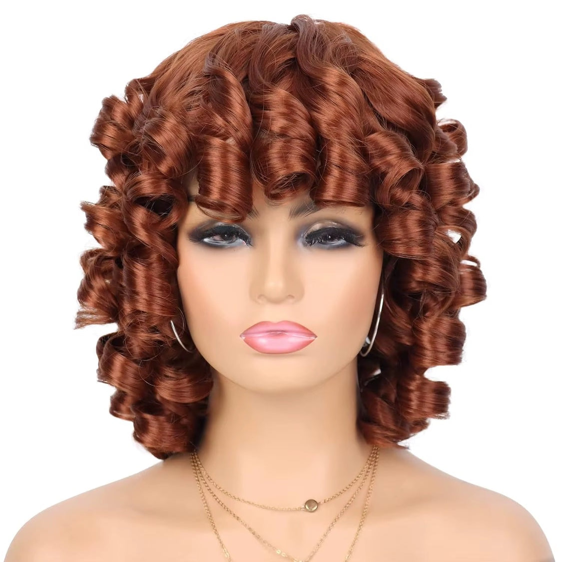 Bouncy Afro Curly 8" Glueless Wig with Bangs — Wear & Go
