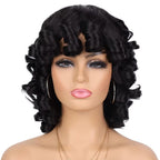 Bouncy Afro Curly 8" Glueless Wig with Bangs — Wear & Go